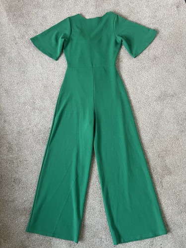 Misguided Green Jumpsuit. Tie Front. Can Be Worn Reversed. St.Patricks. Size 10 - Picture 4 of 19