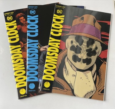 Doomsday Clock #1 #2 + #1 Ventricular Variant! KEY 1st Rorschach! 1st Mime!