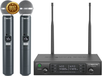 Wireless Microphone System, Dual Wireless Mics,W/ 2 Handhelds, Auto Scan,2X100 U