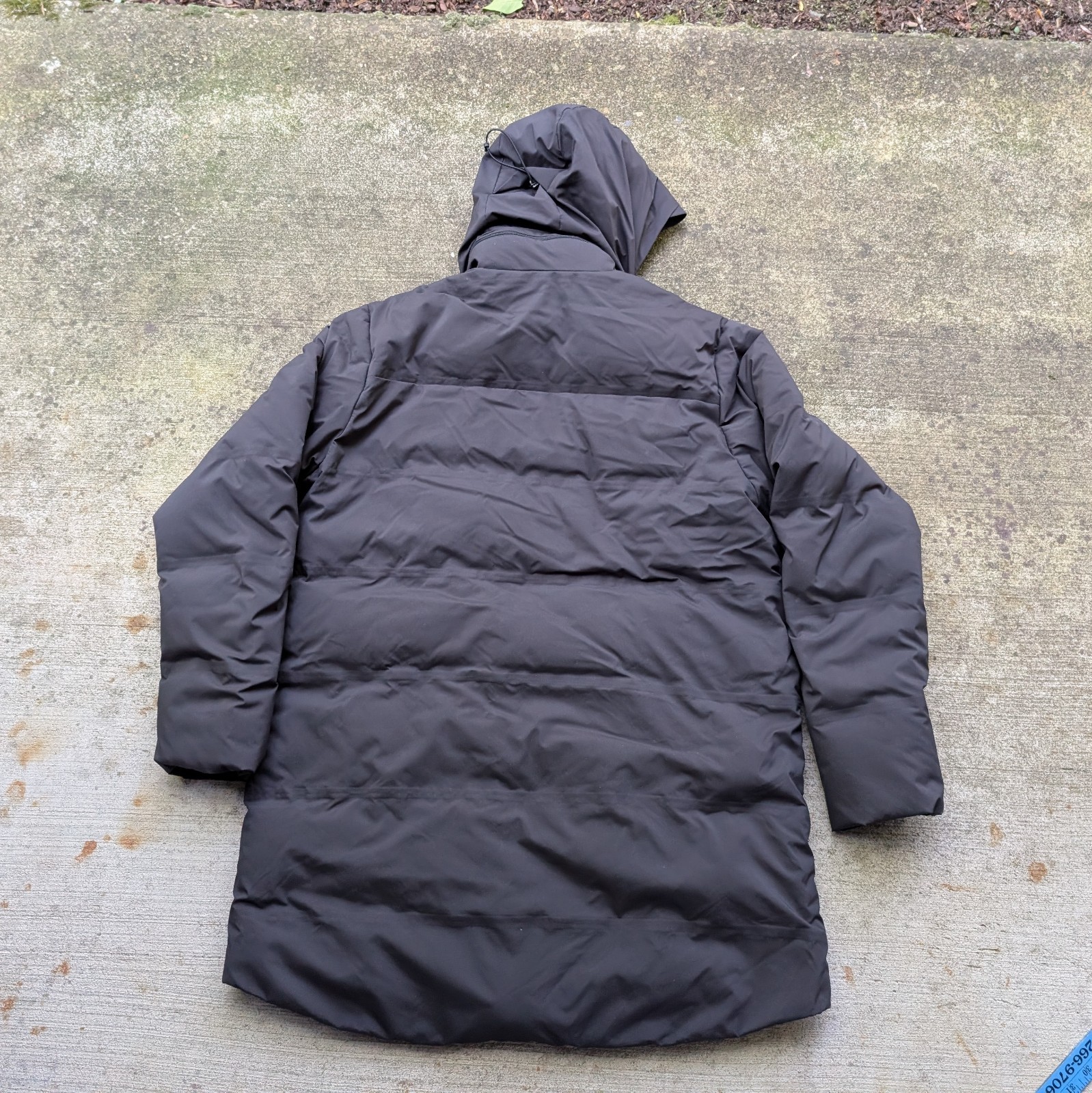 Patagonia Men's Jackson Glacier Parka Black 700-Down Insulated Hooded Jacket LG image 2
