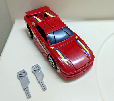 1993 Hot Wheels Key Force Rocket Shot Red Sports Car With 2 Keys