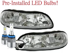 HOLIDAY RAMBLER VACATIONER 2001 LED HEADLIGHTS HEAD LIGHTS FRONT LAMPS RV PAIR