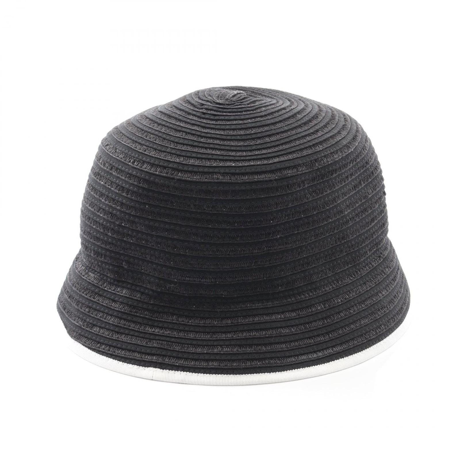 CHANEL Cocomark Hat Fabric Black/White thumbnail 2