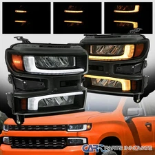 Smoke Fits 2019-2021 Chevy Silverado 1500 Full LED Halogen Switchback Headlights