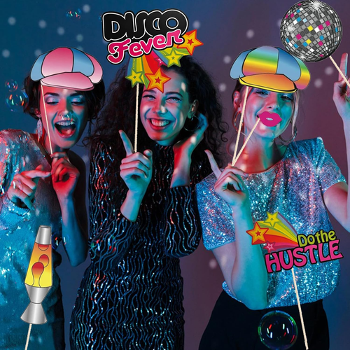 20 PCS Disco Photo Booth Props for 70S Disco Party Decorations - Disco Themed Pa - Picture 6 of 12