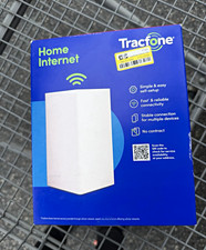 Tracfone Home Internet LTE Wireless Wi-Fi Router, White/Blue, No Contract, 2 LAN