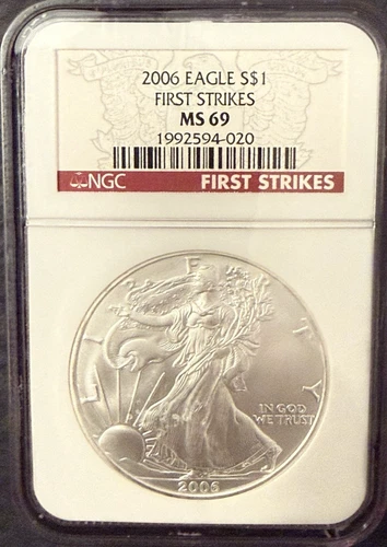 2006 American Silver Eagle NGC MS69 First Strikes