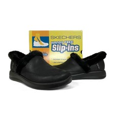 Skechers Cozy Escape HandsFree Slip-ins 11 New 60 Black Indoor Outdoor Slippers