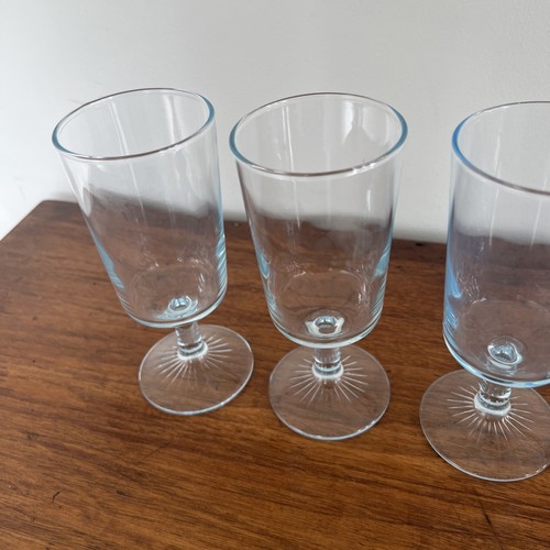 Libbey Sapphire Blue Goblets Water Wine Glasses Set of 5 Vintage - Imagen 5 de 12