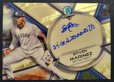 2025 BOWMAN CHROME STIVEN MARINEZ PRIME SUPERFRACTOR 1/1 AUTO AUTOGRAPH YANKEES 