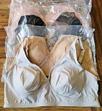 Rhonda Shear 4 Pack Women Pullover Bras w/Removable Pads New Plus Size 1X