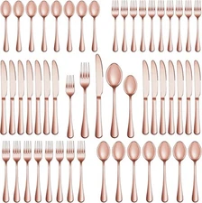 30 Pcs Rose Gold Silverware Set Service for 6, Premium 30 Piece, 