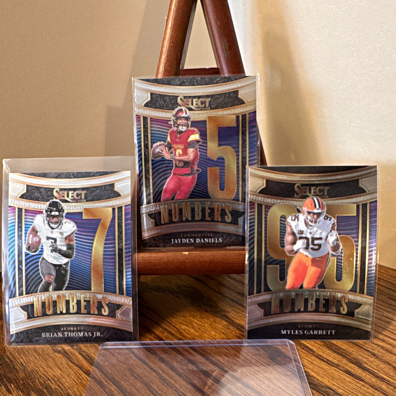 Panini 2025 Select Numbers NFL Card Lot (3) Jayden Daniels Thomas Jr Garrett