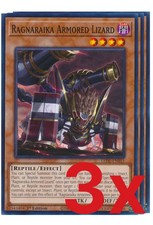 3x Yu-Gi-Oh! TCG LEDE-EN015 Ragnaraika Armored Lizard Common 1st Ed. NM
