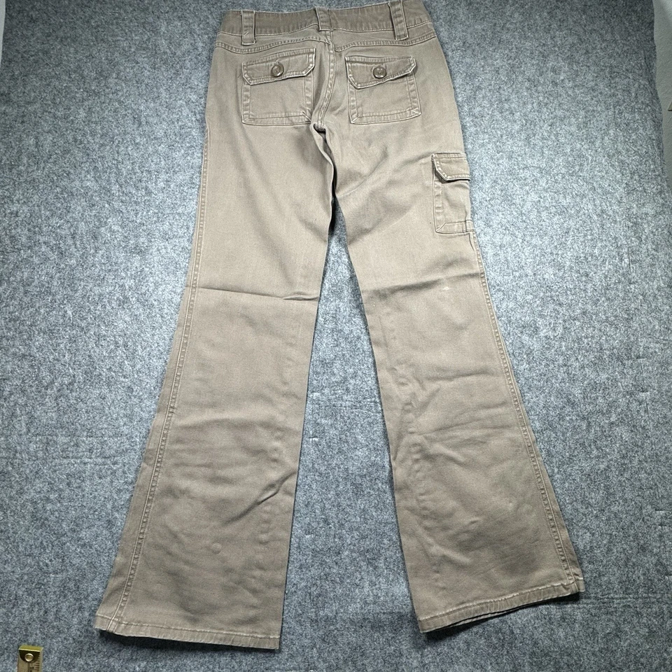 Pantalones acampanados BeBop Juniors 3 marrón Y2K fondo campana caquis retro tiro bajo vintage Foto 3 de 4