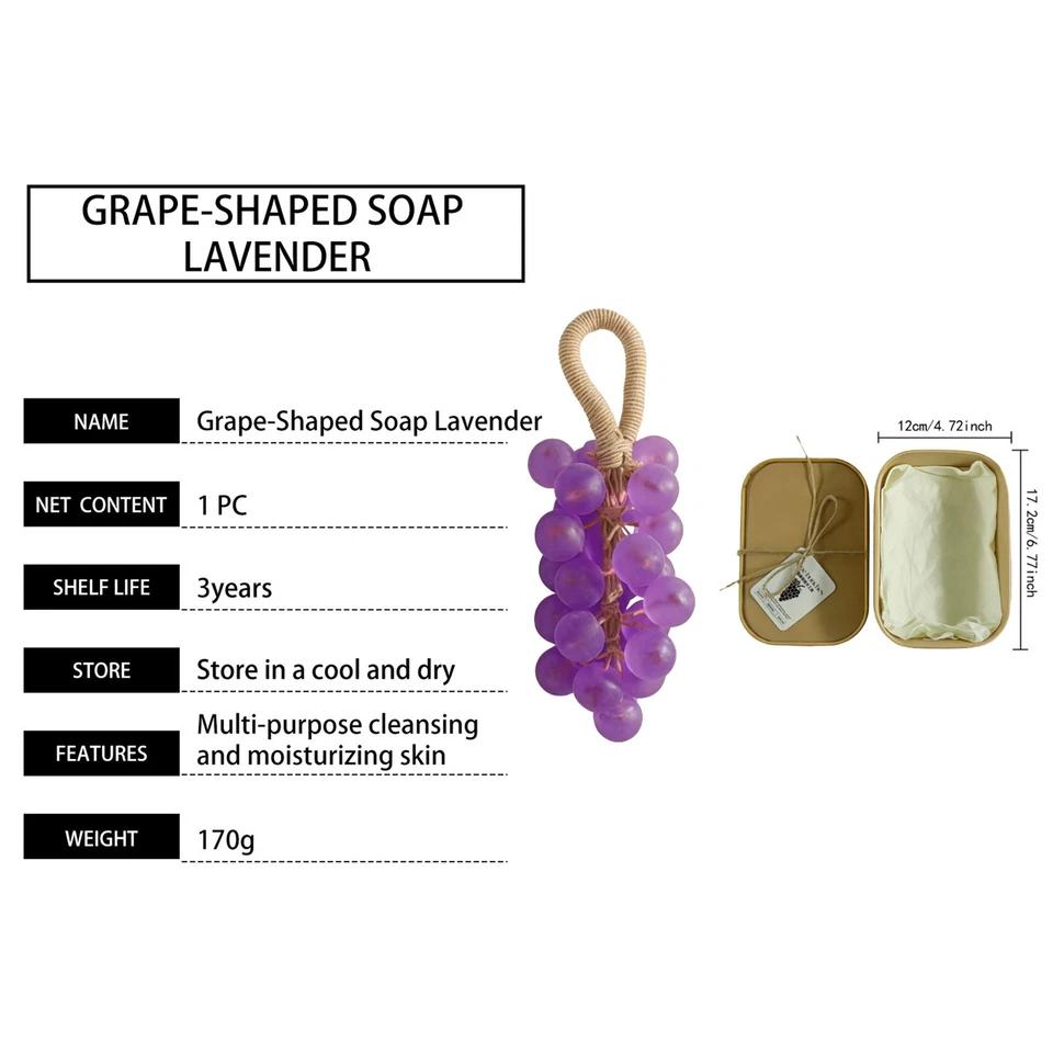 Хрустальное виноградное мыло, 2026 новое виноградное мыло на веревке, персонализированное мыло ручной работы - Изображение 2 из 4