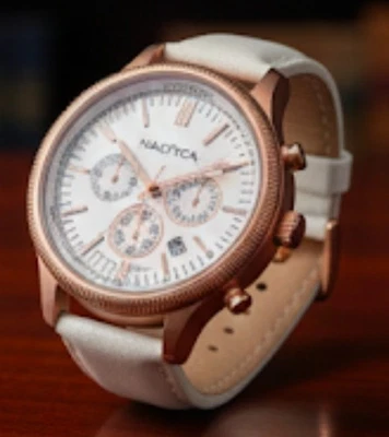 Nautica A21030G Unisexuhr Chronograph Rosegold / Weiß  - 46mm byismailEmre - Bild 1 von 4