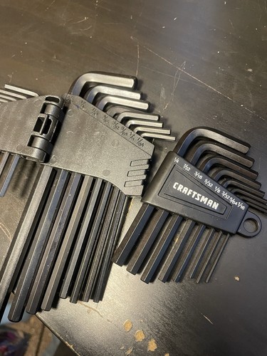 CRAFTSMAN HEX WRENCH ALLAN KEYS SET SAE 22 PIECE - Picture 2 of 2