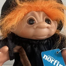 Vintage Dam Norfin Halloween Witch Troll Doll Small Halloween TROLL NWT