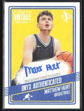 Matthew Hurt 2021-22 Onyx Vintage Signatures Blue Ink Auto #VAMH