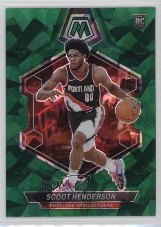 2023 Panini Mosaic Rookies Green Ice Prizm Scoot Henderson #216 Rookie RC 0ud4