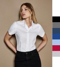 Kustom Kit Damen Oxford Bluse tailliert S bis 6XL Corporate KK701 NEU