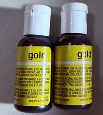 Chefmaster Gold Liqua-Gel® Food Coloring |  SET OF 2 EXP 04/27 MADE IN USA