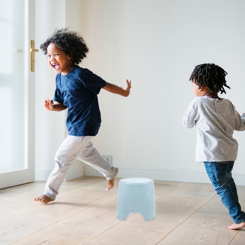 Verdickter Erwachsenenhocker Niedriger Hocker zum Sitzen Tritt Erwachsene Kind Runde Form - Bild 5 von 12