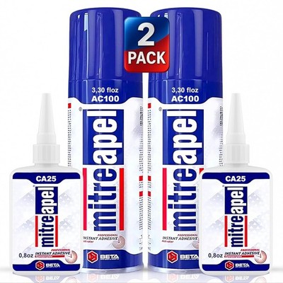 MITREAPEL CA Glue & Activator Super Glue Set Instant Bond Woodworking Repair