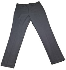Perry Ellis Portfolio Dress Pants Mens Size 34x32 Very Slim Fit Flat Front Work