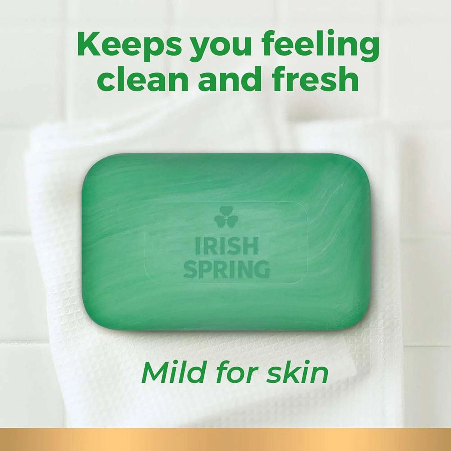 Irish Spring Bar Soap, Original Clean (4 oz., 20 ct.) New Larger Size Bars