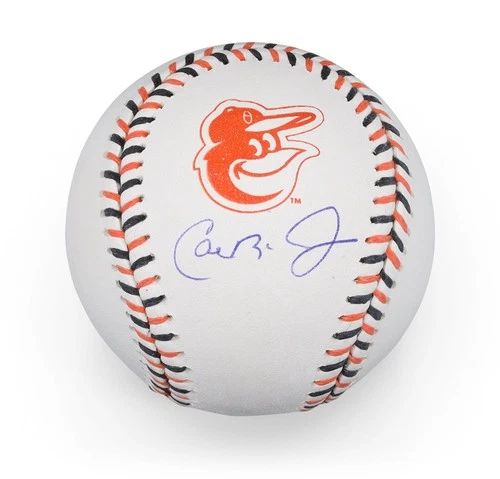 Cal Ripken Jr. Baltimore Orioles Autographed Team Color Laces Baseball