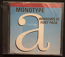 Vintage Monotype Windows 95 Font Pack CD-ROM 1995 TigerDirect Sealed Rare