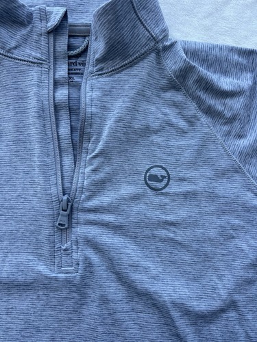 Vineyard Vines Sankaty 1/4 Zip Pullover Boys XL Blue L/S Quarter - Picture 2 of 5