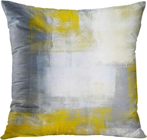 Britimes Überwurf Kissenbezüge Home Decor 4er Set 20 x 20, grau und gelb - Bild 4 von 6