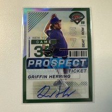 2024 Panini Prospect Edition Griffin Herring Auto Green Parallel