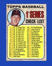 1968 Topps Set-Break # 67 Checklist 1-109 EX-EXMINT *GMCARDS*
