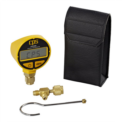 CPS VG200 Digital Vacuum Gauge with LCD Display and Accessories