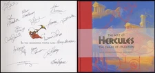 ART OF HERCULES 1st Ed. OP Art Book SIGNED by 16 Disney Animation Artists, 1997