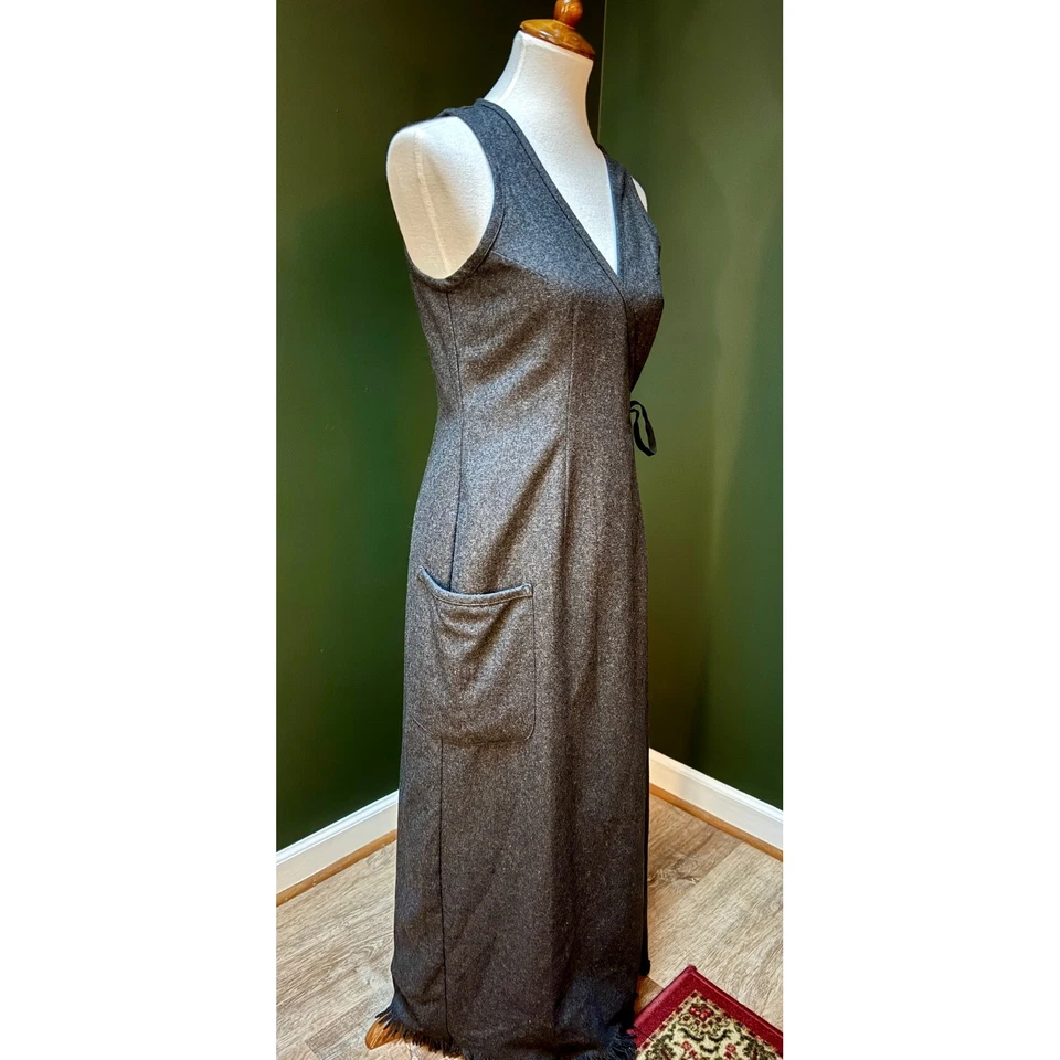 Платье макси без рукавов серое женское Eddie Bauer шерстяная смесь XS - Изображение 3 из 4