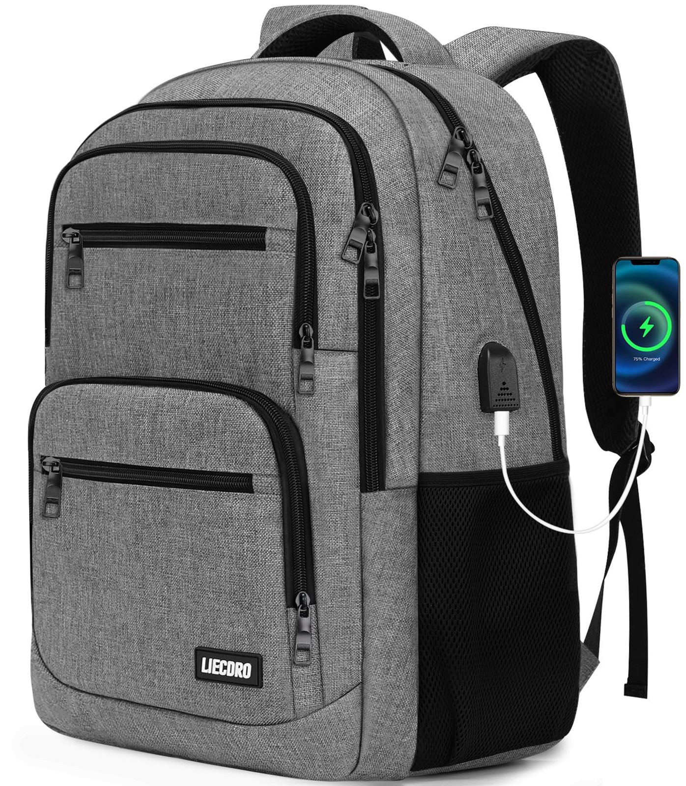 Men Women School Backpack for Boys Girls Teens with 15.6 Inch Laptop Compartment-image