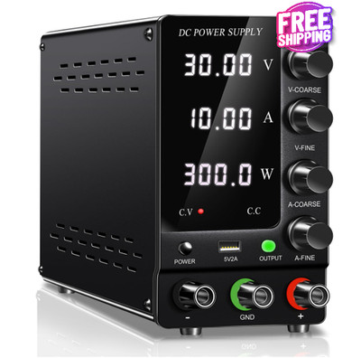 Fuente de alimentación CC variable de 30 V y 10 A, conmutación ajustable NEW US