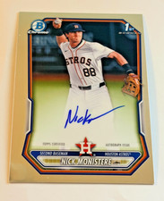 2026 Topps Bowman Chrome Nick Monistere 1st Bowman Base Auto #CPA-NM Astros