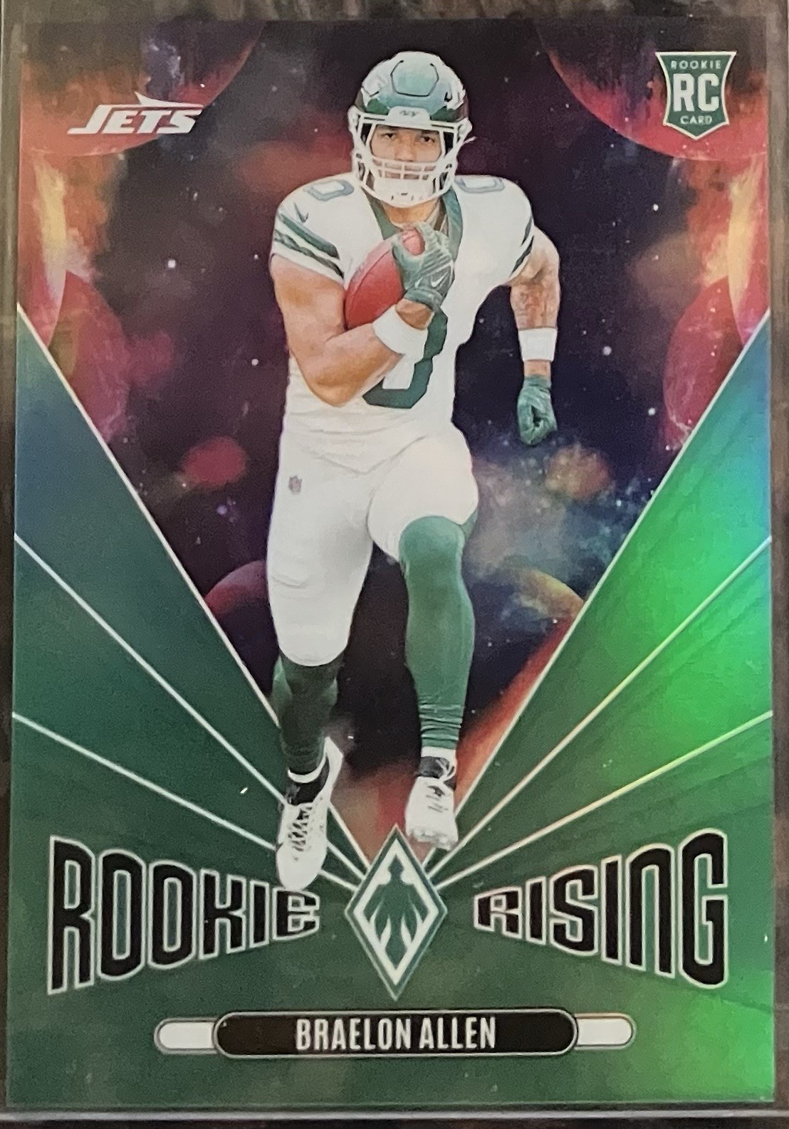 Braelon Allen Rookie /25 Green 2024 Panini Phoenix Rookie Rising SSP Color Match
