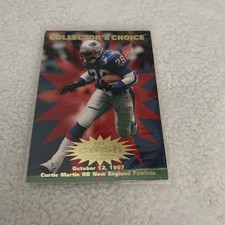 1997 Collectors Choice Gold Curtis Martin Crash The Game #C28 Patriots