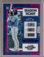 BOBBY WITT JR. 2022 Panini Contenders Optic #19 Purple Mojo Prizm RC #97/99
