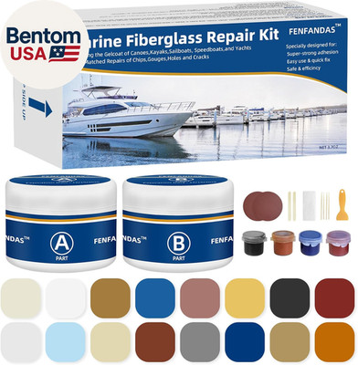 Fiberglass Boat Repair Kit (Color Match), Gel Coat Repair Kit for Boats, Marine