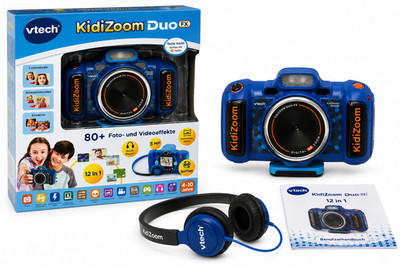 VTech KidiZoom Duo FX 12-in-1 Digitale Kinderkamera Blau inkl. OVP & Kopfhörer