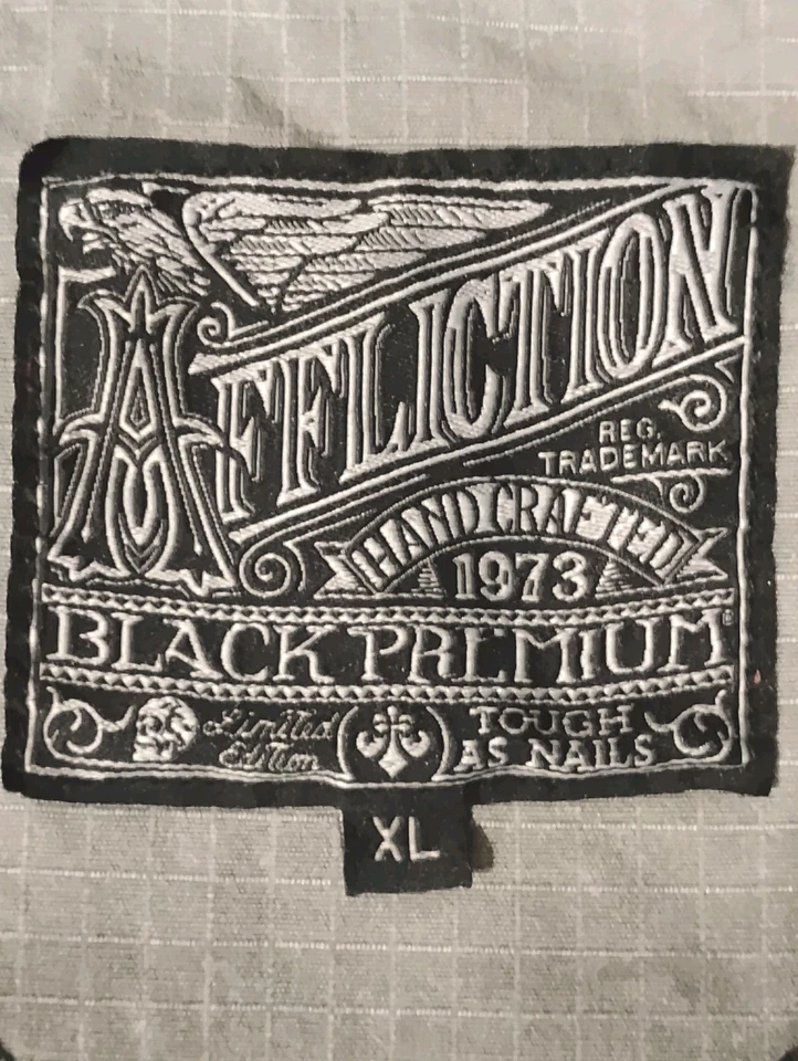 Chaqueta para hombre Affliction negra premium XL Foto 3 de 4