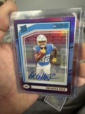 2024 Panini Donruss - Rated Rookie Brenden Rice #382 Purple Autographs /150 
